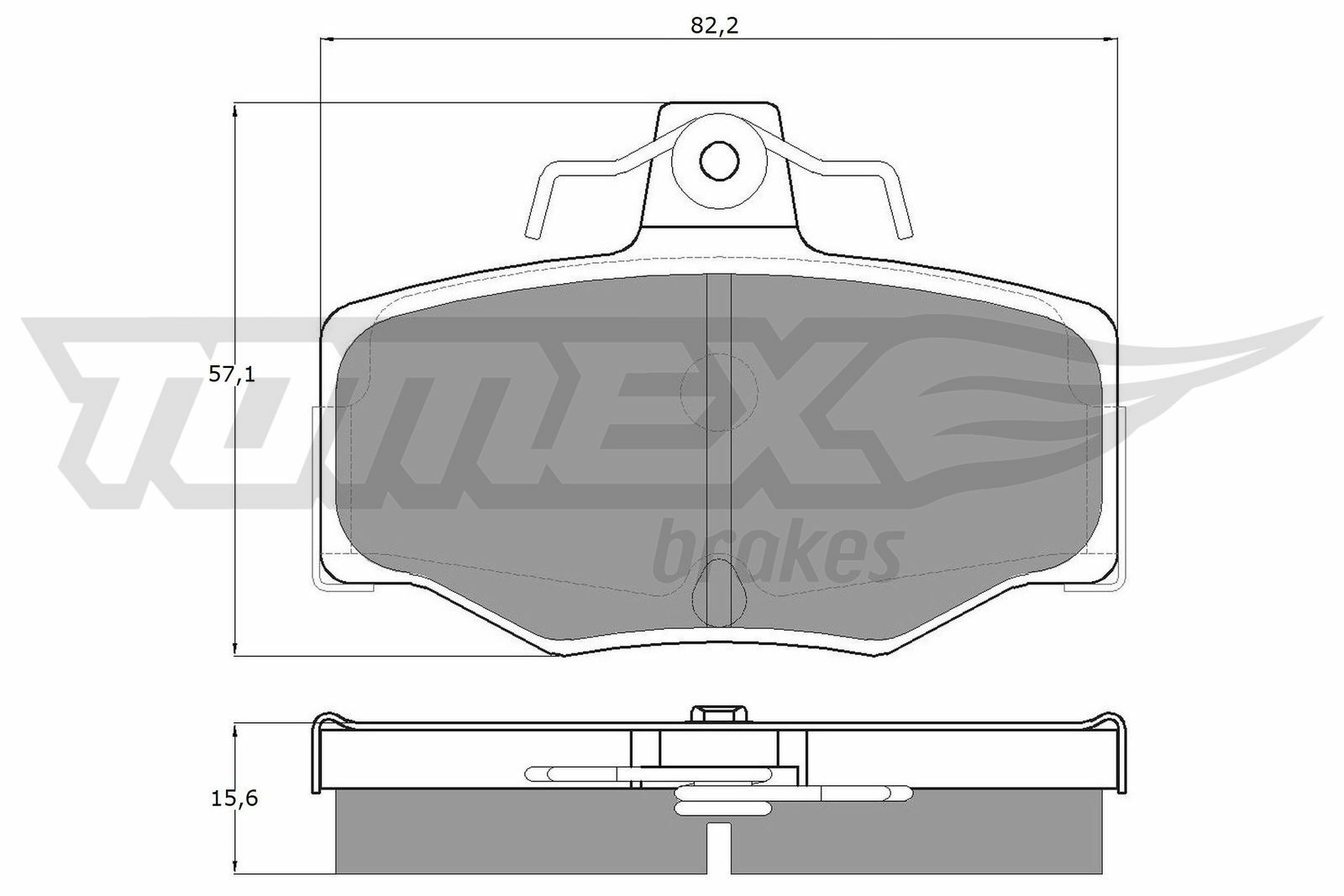 Sada brzdových destiček, kotoučová brzda TOMEX Brakes